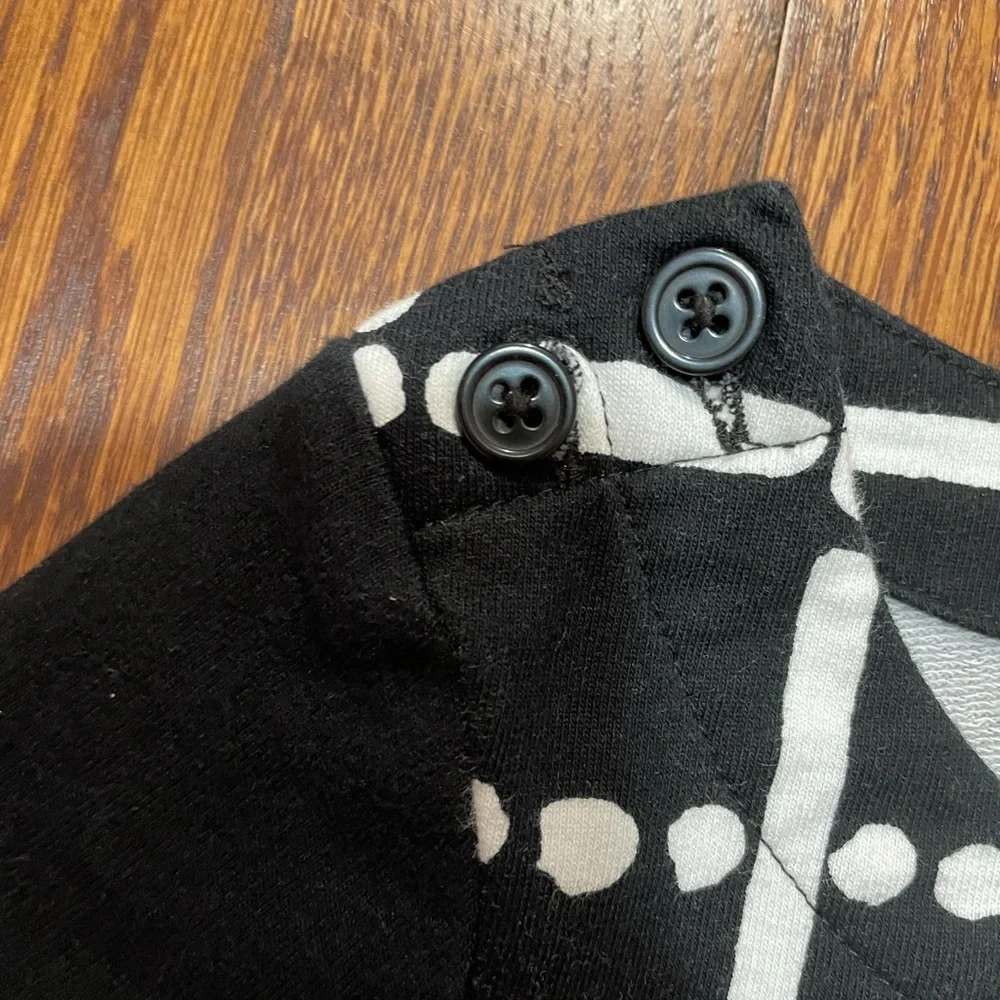 Black and White Patterned Long-Sleeve Dress from Gymboree